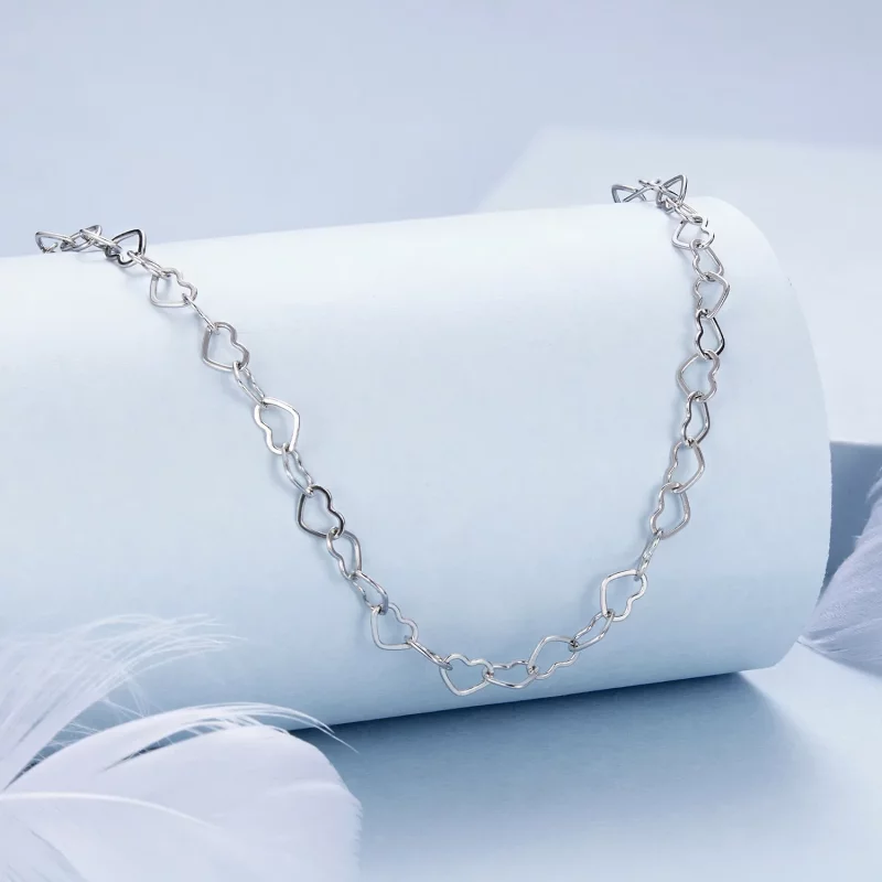 (afbeelding voor) PANDORA Stijl Hartketting Halsketting - BSA005 - Bekijken 2