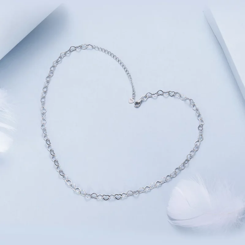 (afbeelding voor) PANDORA Stijl Hartketting Halsketting - BSA005 - Bekijken 3