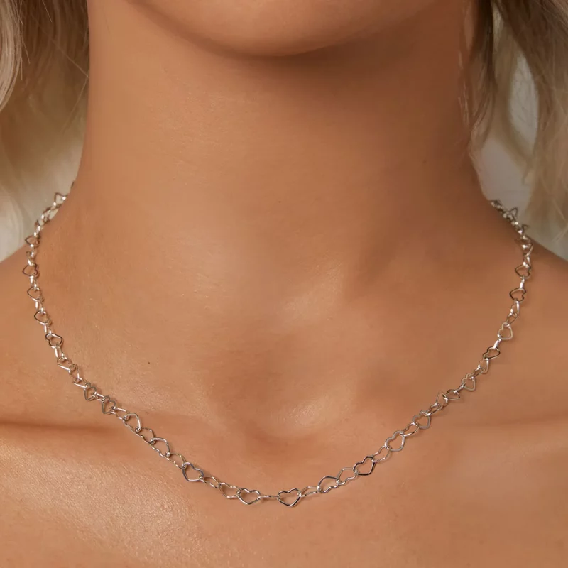 (afbeelding voor) PANDORA Stijl Hartketting Halsketting - BSA005 - Bekijken 5