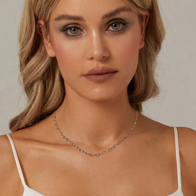 (afbeelding voor) PANDORA Stijl Hartketting Halsketting - BSA005 - Bekijken 6