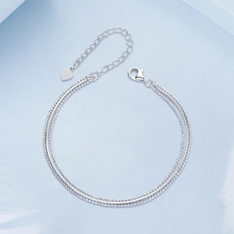 (afbeelding voor) PANDORA Stijl Eenvoudige Drie-laags Armband - BSB164 - Bekijken 3