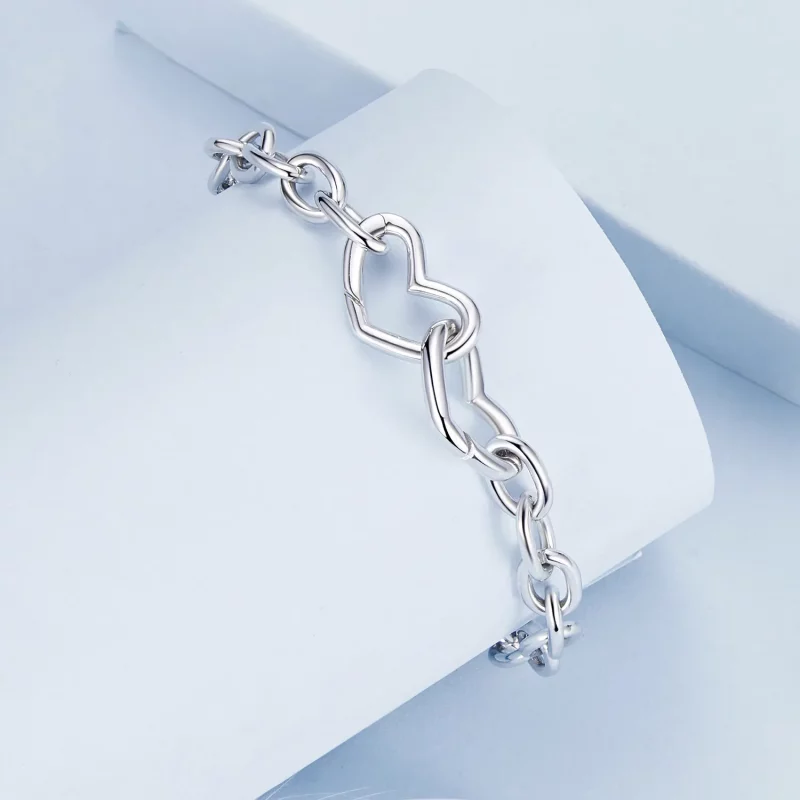 (afbeelding voor) PANDORA Stijl Dubbele Hart Armband - BSB172 - Bekijken 2