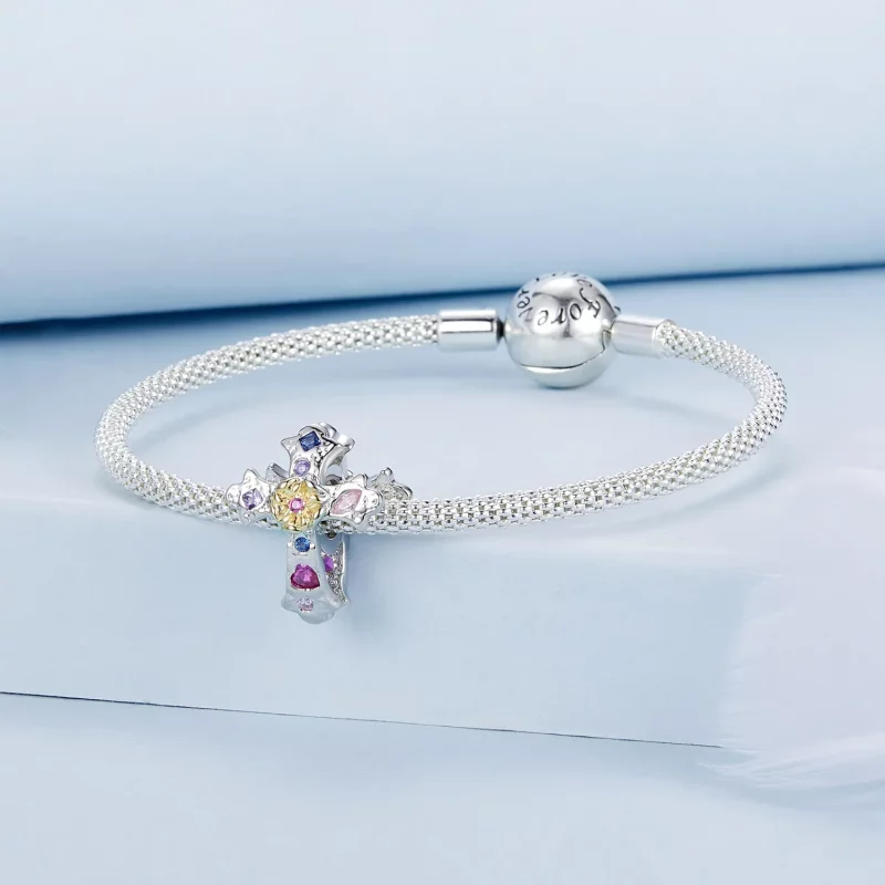 (afbeelding voor) PANDORA Stijl Vintage Kruis Charm - BSC1005 - Bekijken 3