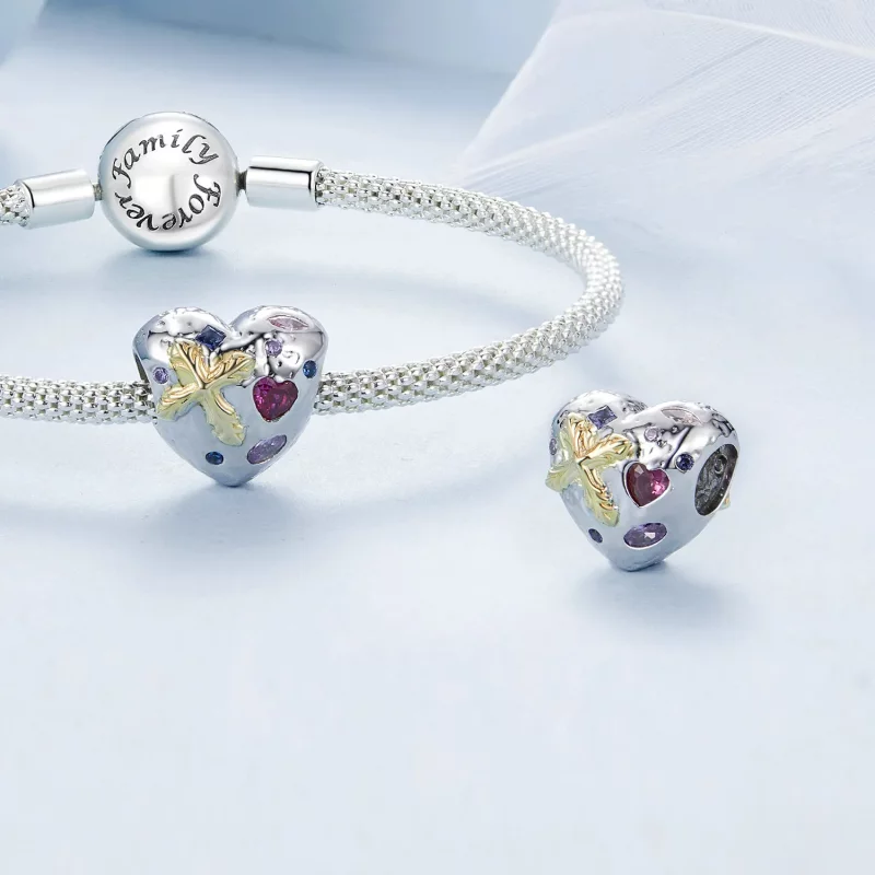 (afbeelding voor) PANDORA Stijl Vintage Kruis Hart Charm - BSC1006 - Bekijken 4