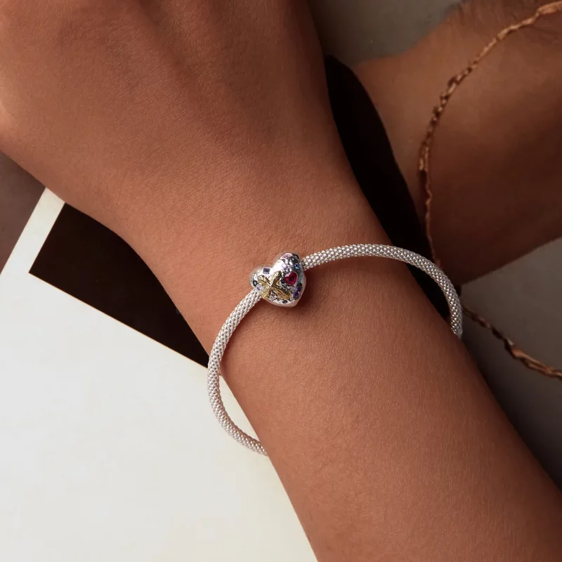 (afbeelding voor) PANDORA Stijl Vintage Kruis Hart Charm - BSC1006 - Bekijken 6