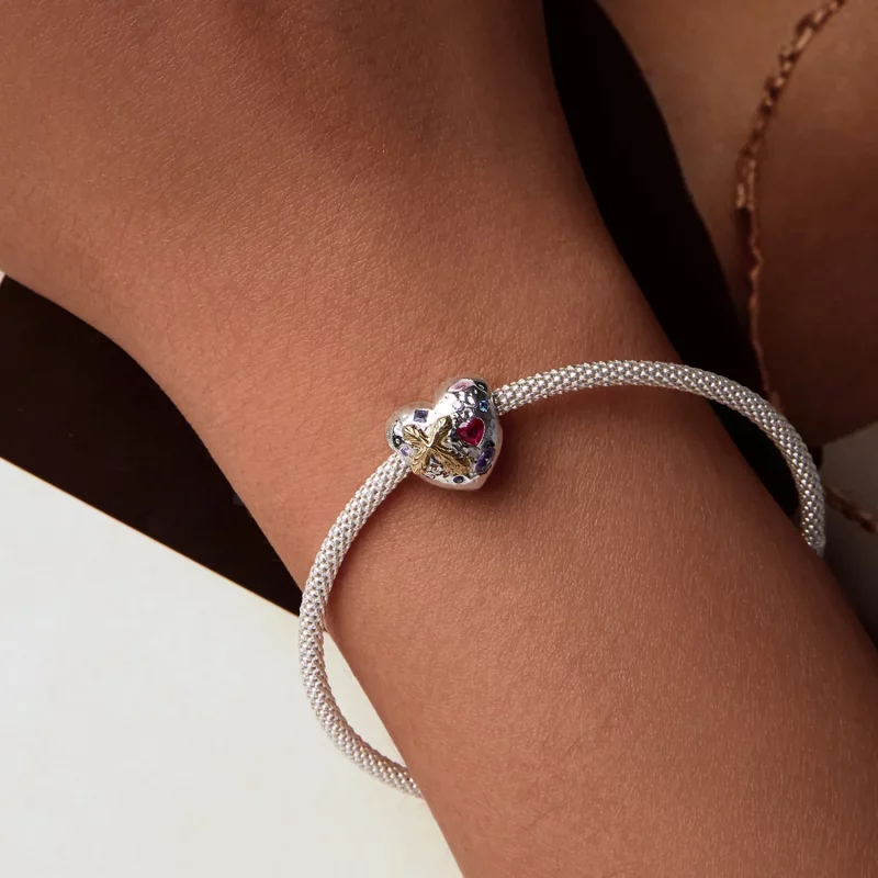(afbeelding voor) PANDORA Stijl Vintage Kruis Hart Charm - BSC1006 - Bekijken 7