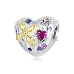 (afbeelding voor) PANDORA Stijl Vintage Kruis Hart Charm - BSC1006