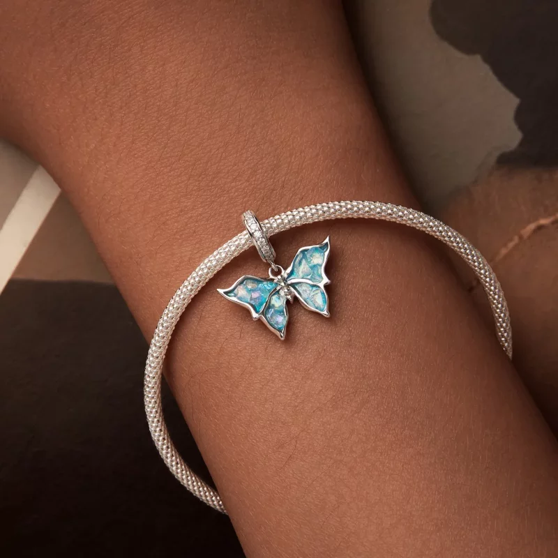 (afbeelding voor) PANDORA Stijl Blauwe Morpho Hanger - BSC982 - Bekijken 6