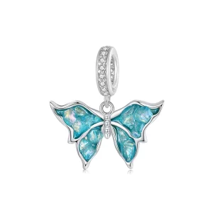 PANDORA Stijl Blauwe Morpho Hanger - BSC982 (afbeelding voor) PANDORA Stijl Blauwe Morpho Hanger - BSC982
