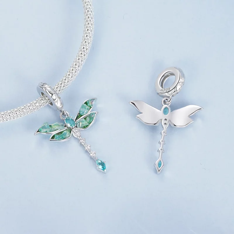 (afbeelding voor) PANDORA Stijl Groene Libel Hanger - BSC983 - Bekijken 4