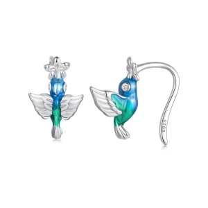 PANDORA-stijl Kolibrie Oorhanger - BSE990 (afbeelding voor) PANDORA-stijl Kolibrie Oorhanger - BSE990
