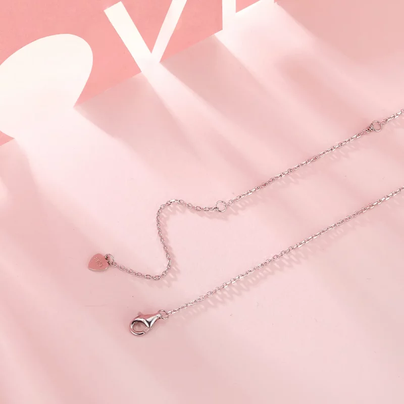 (afbeelding voor) PANDORA Stijl Hart-Klopwitte Schelp Y-Vormige Keten Halsketting - BSN372 - Bekijken 4