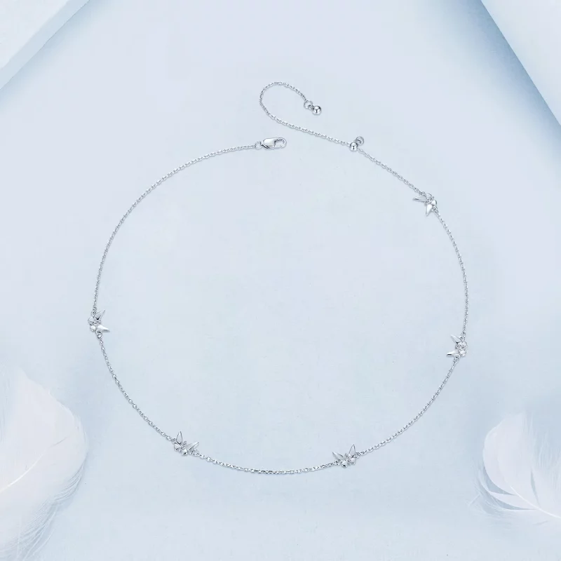 (afbeelding voor) PANDORA Stijl Kleine Vlinder Sleutelbeenketting Halsketting - BSN376 - Bekijken 3
