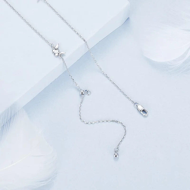 (afbeelding voor) PANDORA Stijl Kleine Vlinder Sleutelbeenketting Halsketting - BSN376 - Bekijken 4