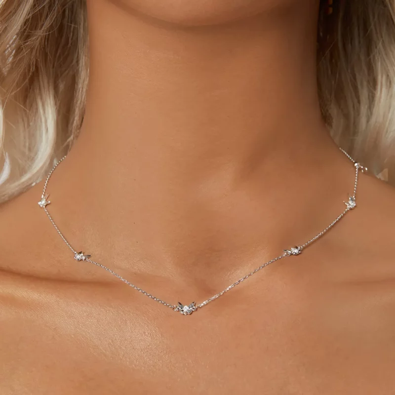 (afbeelding voor) PANDORA Stijl Kleine Vlinder Sleutelbeenketting Halsketting - BSN376 - Bekijken 5