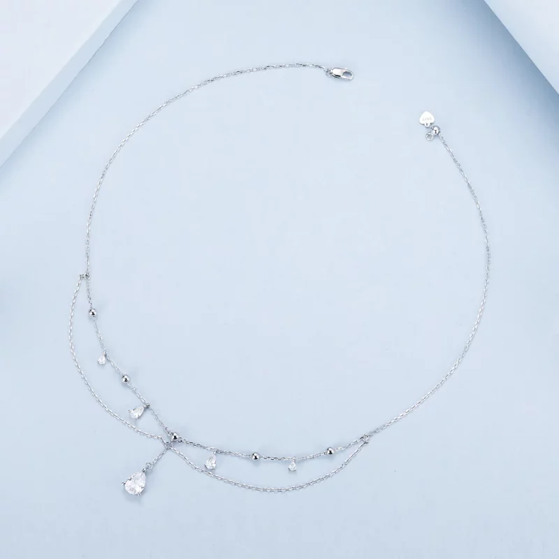 (afbeelding voor) PANDORA Stijl Waterdruppel Franje Ketting - BSN383 - Bekijken 3