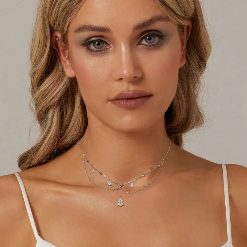 (afbeelding voor) PANDORA Stijl Waterdruppel Franje Ketting - BSN383 - Bekijken 6