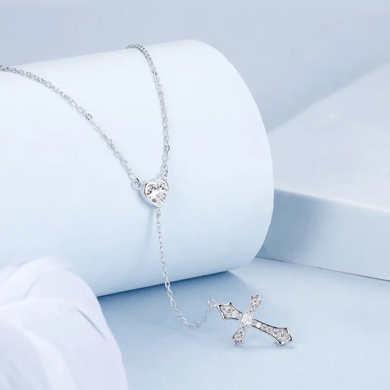 (afbeelding voor) PANDORA Stijl Kruis Ketting - BSN384 - Bekijken 2