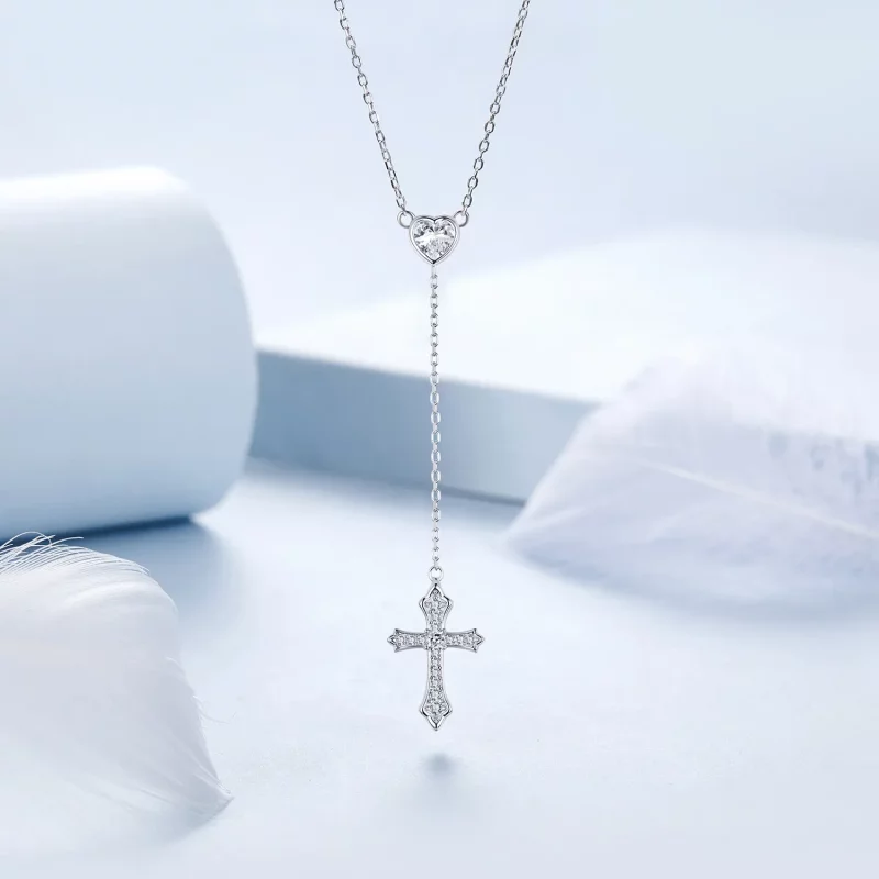 (afbeelding voor) PANDORA Stijl Kruis Ketting - BSN384 - Bekijken 3