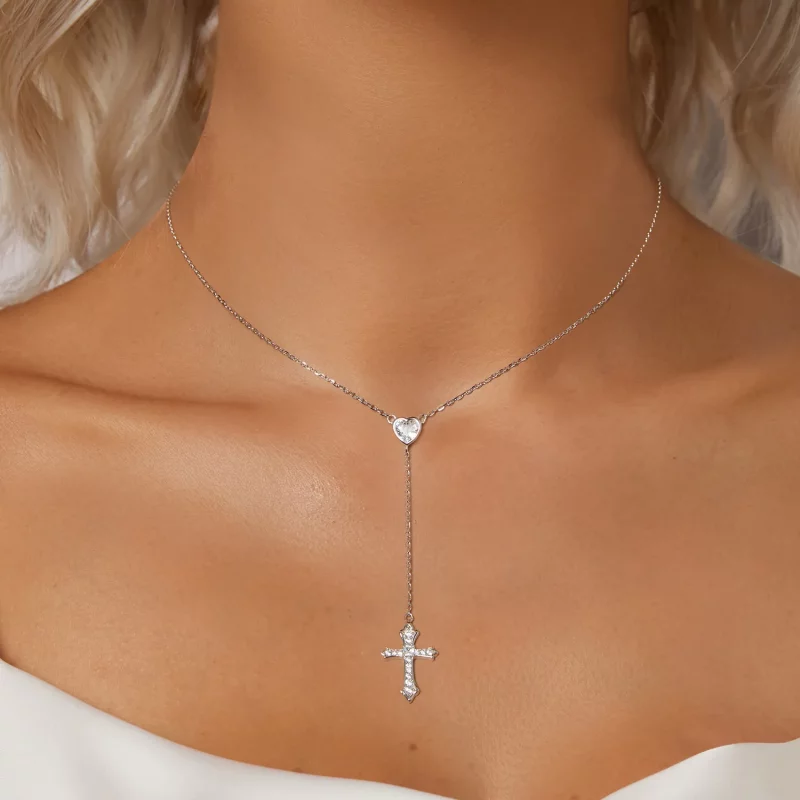 (afbeelding voor) PANDORA Stijl Kruis Ketting - BSN384 - Bekijken 5