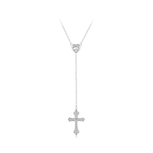 PANDORA Stijl Kruis Ketting - BSN384 (afbeelding voor) PANDORA Stijl Kruis Ketting - BSN384