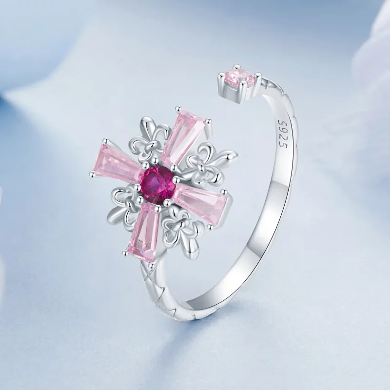 (afbeelding voor) PANDORA Stijl Iris Kruis Open Ring - BSR526-E - Bekijken 2