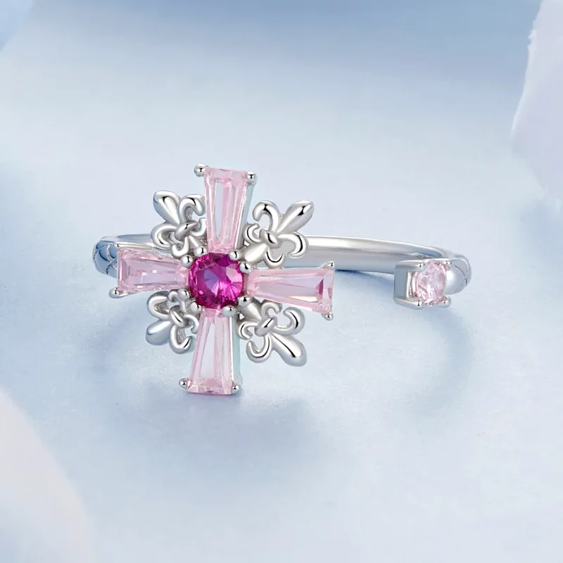 (afbeelding voor) PANDORA Stijl Iris Kruis Open Ring - BSR526-E - Bekijken 3