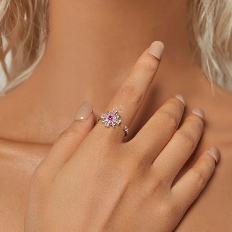 (afbeelding voor) PANDORA Stijl Iris Kruis Open Ring - BSR526-E - Bekijken 4