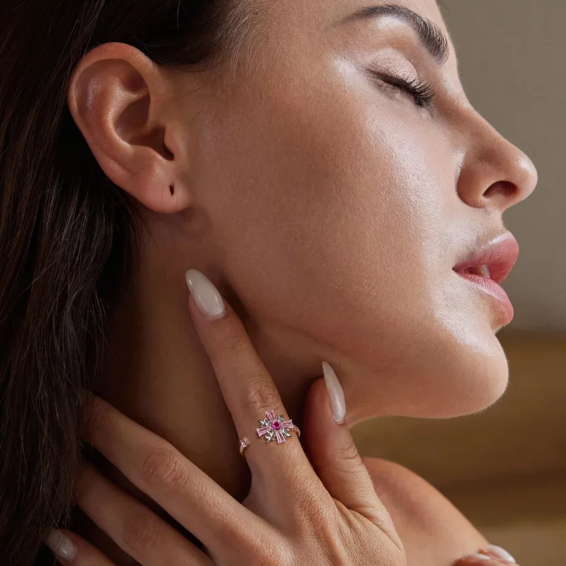 (afbeelding voor) PANDORA Stijl Iris Kruis Open Ring - BSR526-E - Bekijken 5