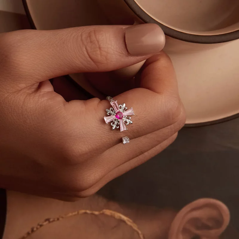 (afbeelding voor) PANDORA Stijl Iris Kruis Open Ring - BSR526-E - Bekijken 7