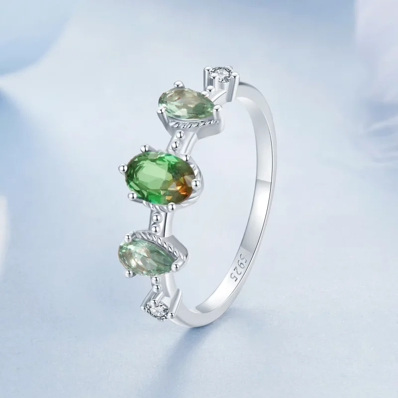 (afbeelding voor) PANDORA Stijl Verlooptint Glas Toermalijn Ring - BSR527 - Bekijken 2
