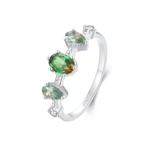(afbeelding voor) PANDORA Stijl Verlooptint Glas Toermalijn Ring - BSR527