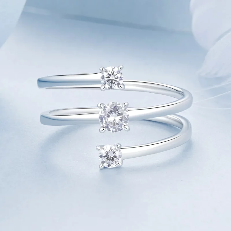 (afbeelding voor) PANDORA Stijl Sparkling Wrap Open Ring - BSR532-E - Bekijken 3