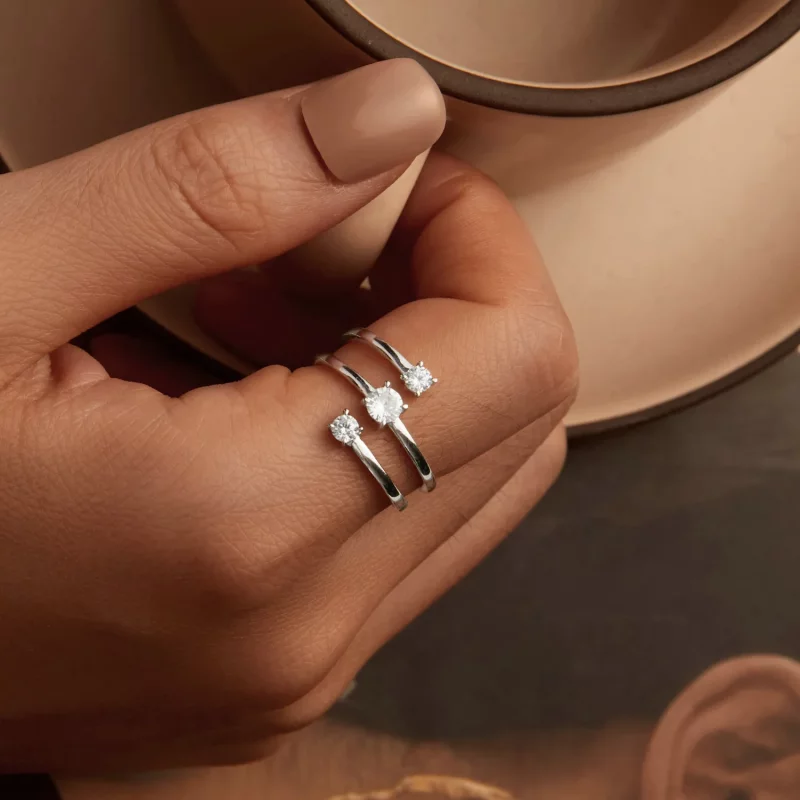 (afbeelding voor) PANDORA Stijl Sparkling Wrap Open Ring - BSR532-E - Bekijken 4