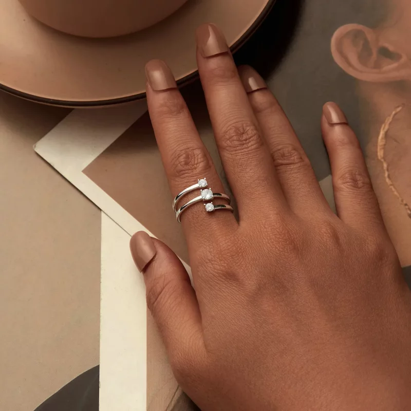 (afbeelding voor) PANDORA Stijl Sparkling Wrap Open Ring - BSR532-E - Bekijken 5
