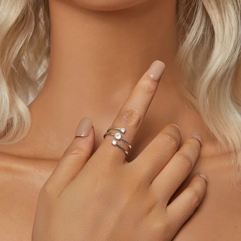 (afbeelding voor) PANDORA Stijl Sparkling Wrap Open Ring - BSR532-E - Bekijken 6
