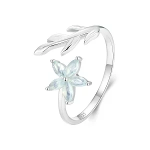 (afbeelding voor) PANDORA Stijl Groen Bloem Open Ring - BSR533-E