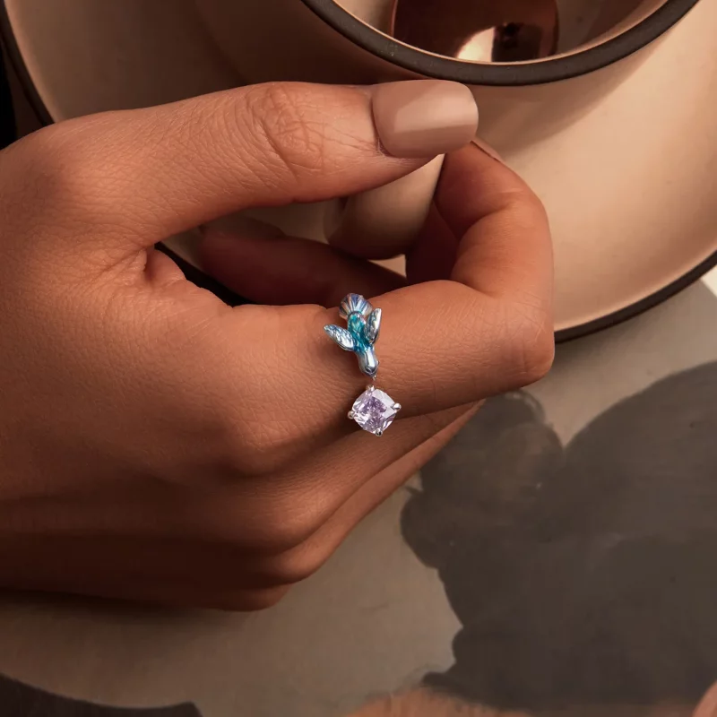 (afbeelding voor) PANDORA Stijl IJsvogel Bloemblad Open Ring - BSR540-E - Bekijken 5