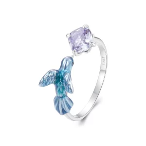 (afbeelding voor) PANDORA Stijl IJsvogel Bloemblad Open Ring - BSR540-E