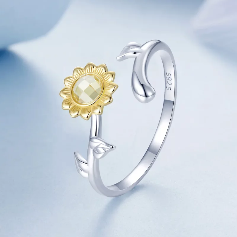 (afbeelding voor) PANDORA Stijl Zonnebloem Open Ring - BSR549-E - Bekijken 2