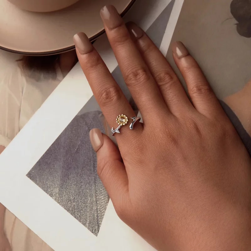 (afbeelding voor) PANDORA Stijl Zonnebloem Open Ring - BSR549-E - Bekijken 4