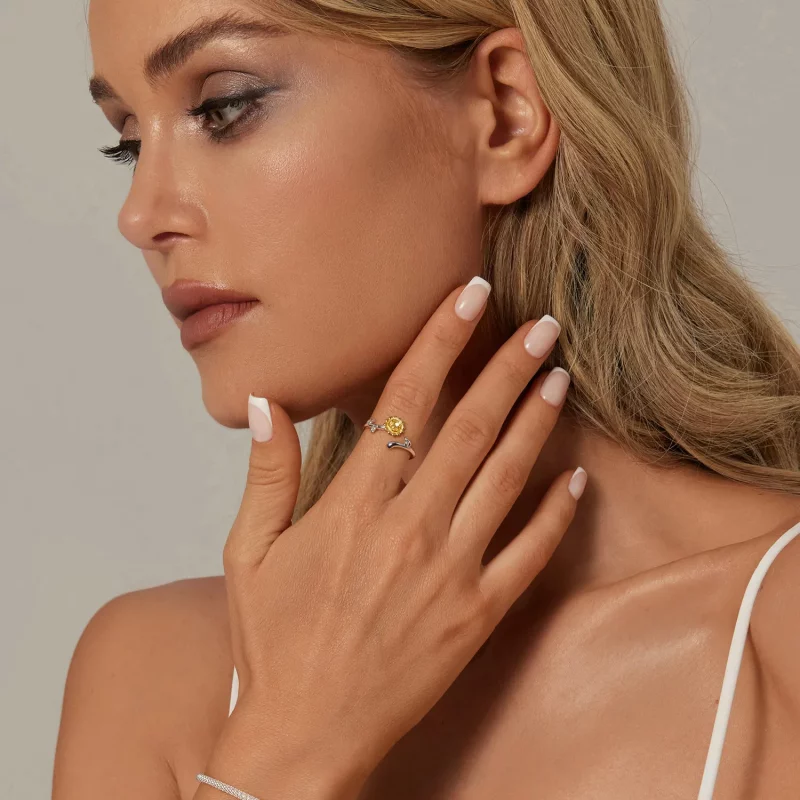 (afbeelding voor) PANDORA Stijl Zonnebloem Open Ring - BSR549-E - Bekijken 7