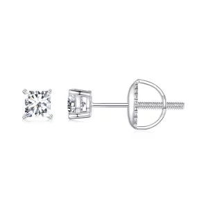 PANDORA Stijl Prinses Moissaniet Oorbellen (Eén Certificaat) - MSE047-S (afbeelding voor) PANDORA Stijl Prinses Moissaniet Oorbellen (Eén Certificaat) - MSE047-S