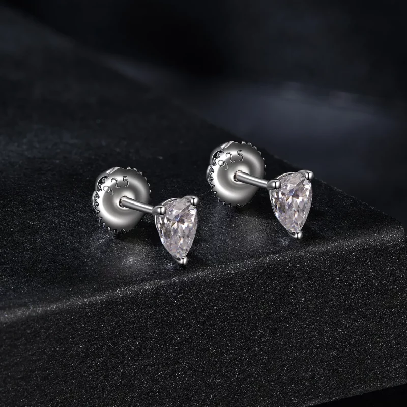 (afbeelding voor) PANDORA-stijl Waterdruppel Moissanite Oorbellen (Twee Certificaten) - MSE049 - Bekijken 2