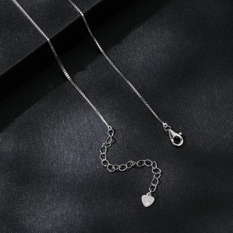 (afbeelding voor) PANDORA Stijl Exquisiet Hartvormig Moissaniet Sleutelbeenketting (Eén Certificaa - Bekijken 4