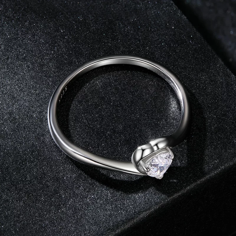 (afbeelding voor) PANDORA Stijl Exquisite Love Moissanite Ring (Eén Certificaat) - MSR047 - Bekijken 4
