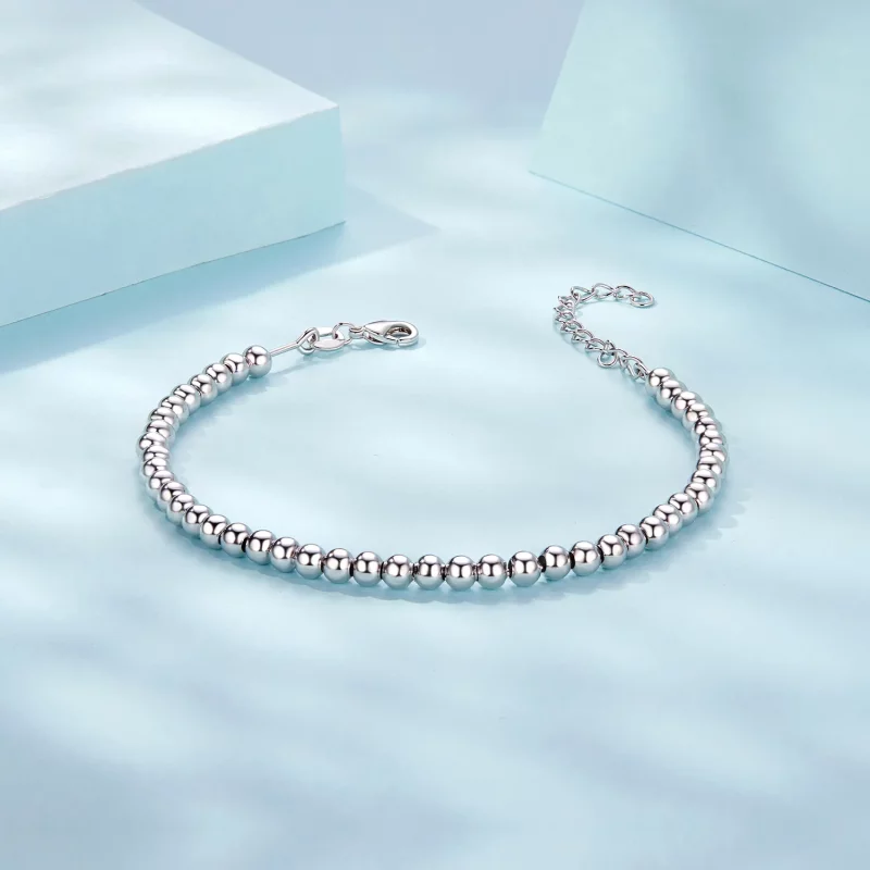 (afbeelding voor) PANDORA Stijl Zilveren Kralen DIY Basis Ketting Armband - SCB267 - Bekijken 4
