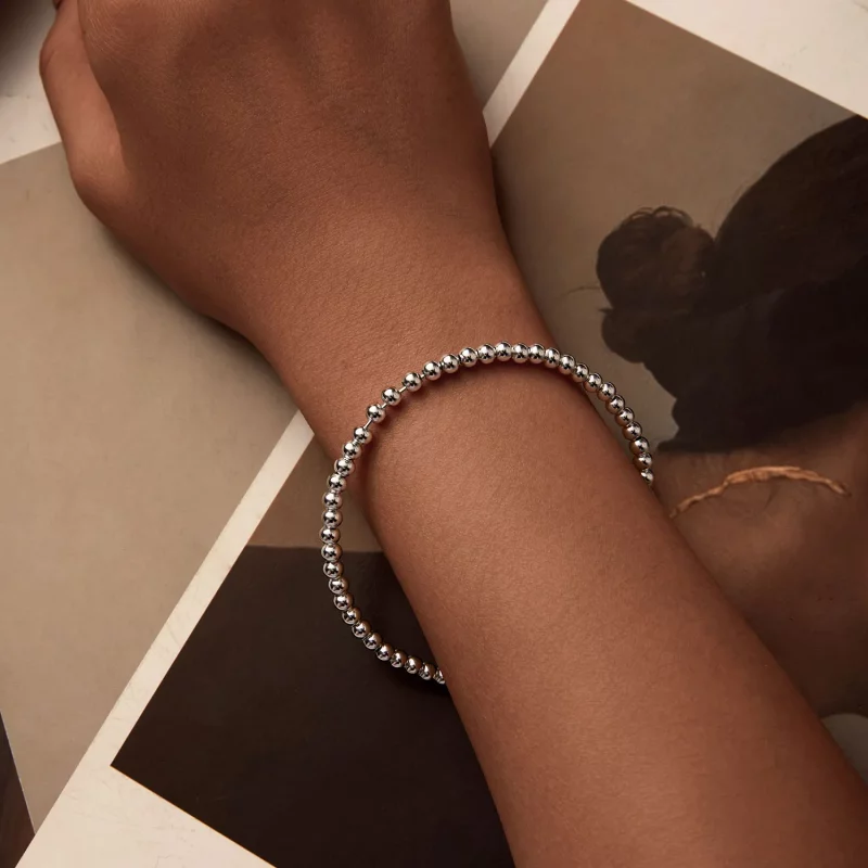 (afbeelding voor) PANDORA Stijl Zilveren Kralen DIY Basis Ketting Armband - SCB267 - Bekijken 5