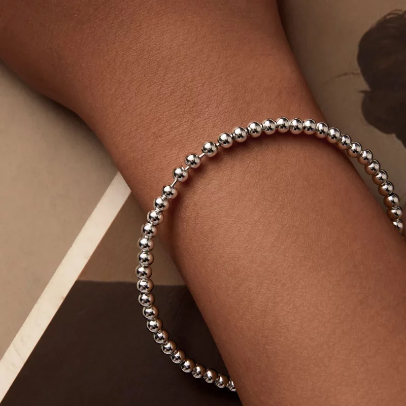 (afbeelding voor) PANDORA Stijl Zilveren Kralen DIY Basis Ketting Armband - SCB267 - Bekijken 6