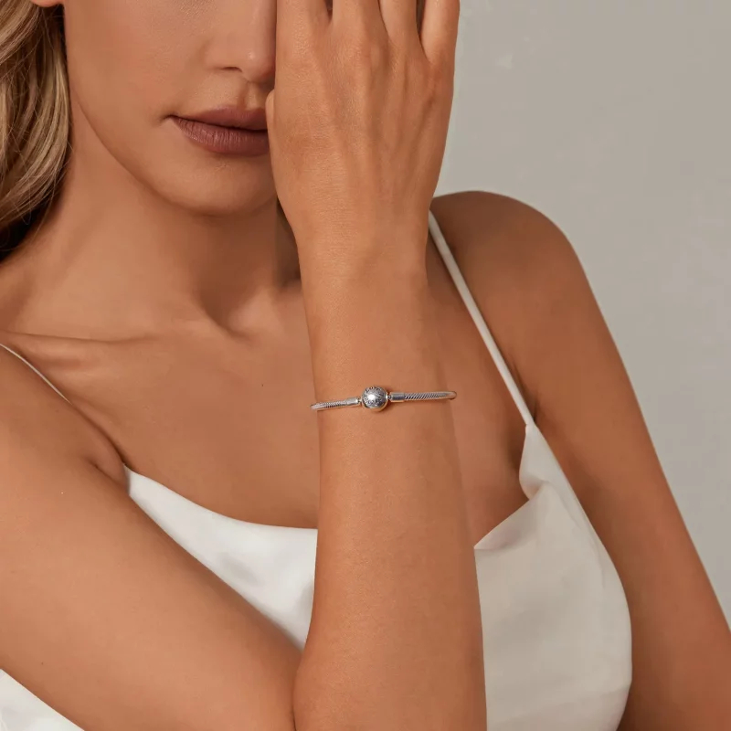 (afbeelding voor) PANDORA Stijl Forever Love Slangenbot Basis Armband - SCB272 - Bekijken 8